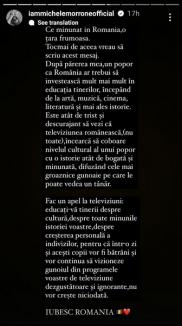 Actorul italian Michele Morrone laudă România, dar critică „gunoiul” din programele unor televiziuni din țară