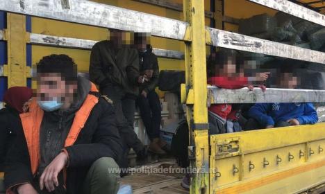 Ascunşi în TIR-ul cu mobilă: 12 cetăţeni străini, prinşi în Borş, în timp ce încercau să treacă ilegal în Ungaria