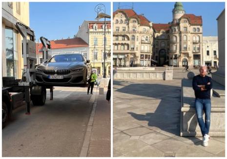 Lecţie de miliardar: Un afacerist din Ungaria a lăudat Oradea... după ce Poliţia Locală i-a ridicat BMW-ul (FOTO)