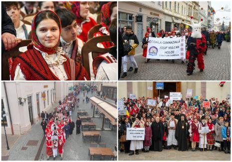 Au adus colindele în Oradea: Sute de elevi din Bihor au colindat prin centrul Oradiei (FOTO)