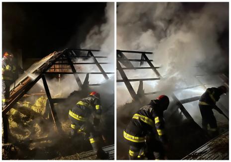 Mână criminală: Incendiu în miez de noapte într-o gospodărie din Bihor, provocat intenționat (FOTO)