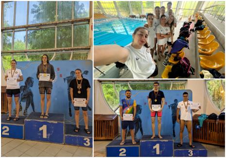 Rezultate foarte bune pentru înotătorii orădeni la Campionatele Naționale Universitare de la Bacău (FOTO)