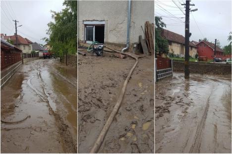 Zona Aleşd, din nou cea mai afectată de inundaţii în Bihor. O maşină a fost luată de ape (FOTO / VIDEO)