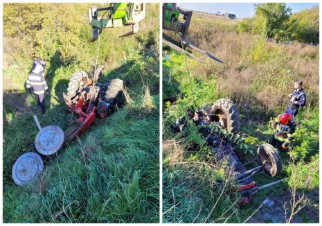 Incident tragic în Bihor: Un tânăr de 27 de ani a murit, luni dimineața, strivit de un tractor (VIDEO)