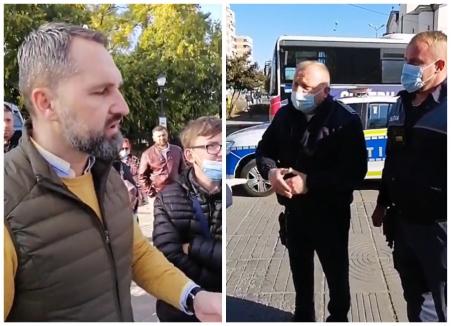 Deputatul Mihai Lasca, o nouă amendă pentru istericalele fără mască din faţa centrelor de vaccinare din Oradea (VIDEO)