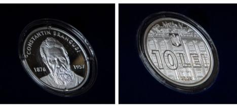 Banca Națională a lansat o monedă din argint cu portretul lui Brâncuşi. Cât costă și de unde poate fi cumpărată