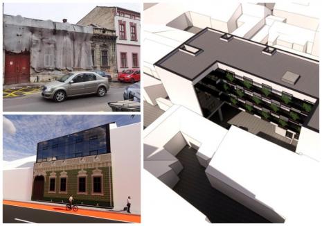 Nou proiect în centrul Oradiei: În locul unei clădiri vechi va răsări un imobil cu două etaje și mansardă (FOTO)