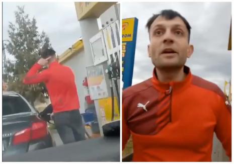 Un poliţist din Bihor, sancţionat cu avertisment după ce a fost filmat arătând semne obscene într-o benzinărie (VIDEO)