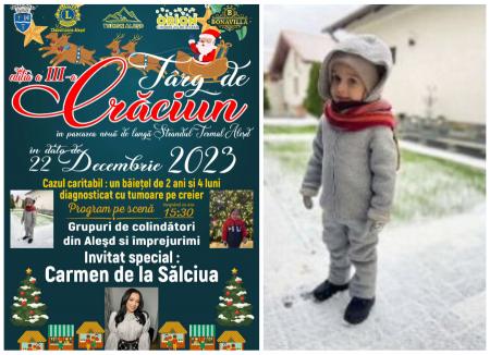 Interpreta Carmen de la Sălciua, la Târgul de Crăciun din Aleşd. Clubul Lions strânge fonduri pentru un copil de 2 ani, grav bolnav (VIDEO)