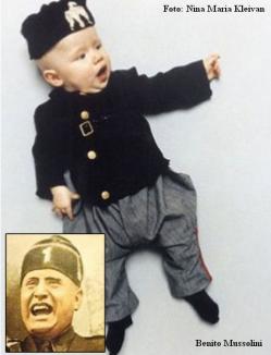 O femeie şi-a deghizat bebeluşul în dictatorii secolului XX (FOTO) 