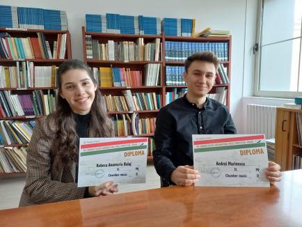 Rebeca și Andrei, bursieri ai Facultății de Arte din Oradea, au fost premiați la un concurs internațional de muzică (FOTO)