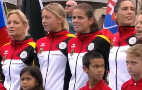 Gafă la Fed Cup: Echipei germane i s-a cântat imnul nazist (VIDEO)