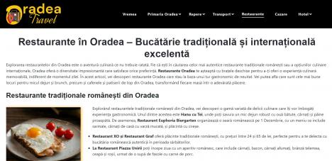 Oradea cu metrou: Ce bazaconii apar pe un site de travel în care Primăria a băgat sute de mii de lei (FOTO)