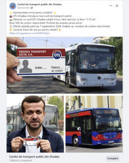 Imaginea primarului de Oradea, Florin Birta, folosită în afacerea cu abonamente false de transport. OTL a depus plângere penală