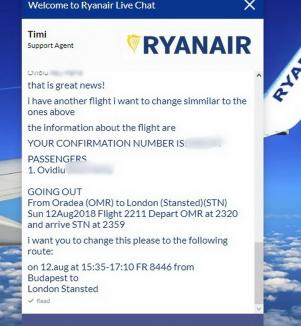 Nu vă lăsaţi la Ryanair! Un orădean care avea bilete spre Londra a obţinut cu greu noi rezervări