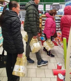 Panica uleiului: Românii dau năvală în magazine, Guvernul spune că nu există probleme de aprovizionare
