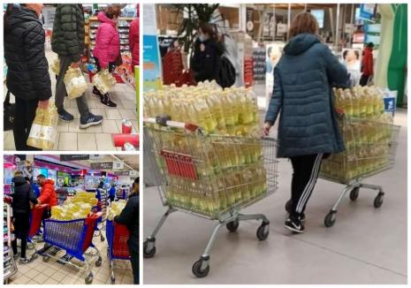 Panica uleiului: Românii dau năvală în magazine, Guvernul spune că nu există probleme de aprovizionare