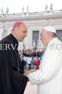 Episcopul Virgil Bercea s-a întâlnit cu Papa Francisc la Vatican (FOTO)