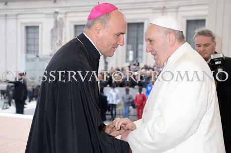 Episcopul Virgil Bercea s-a întâlnit cu Papa Francisc la Vatican (FOTO)