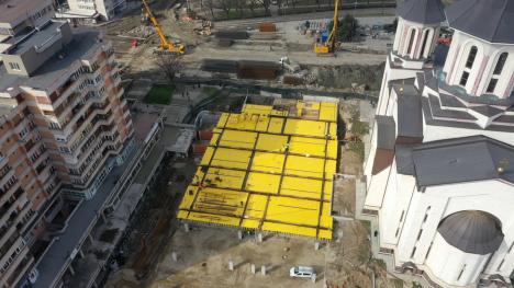 Imagini din dronă: cum arată lucrările la prima parcare Park & Ride din Oradea (FOTO/VIDEO)