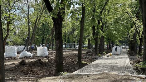 Lucrările la parcul Petőfi din Oradea vor fi gata „până la începutul verii”. În ce fază sunt acum (FOTO/VIDEO)