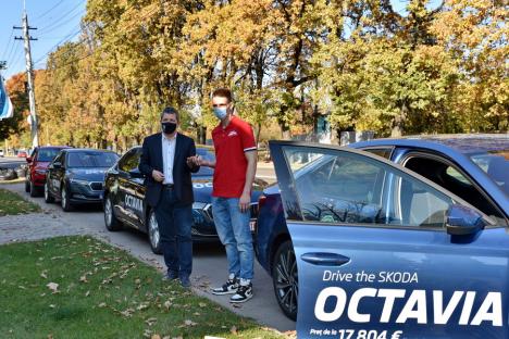 Parteneriat pentru victorie: Sportivii de la CSM Oradea au primit noi cai putere marca Skoda, de la AutoGrand (FOTO / VIDEO)