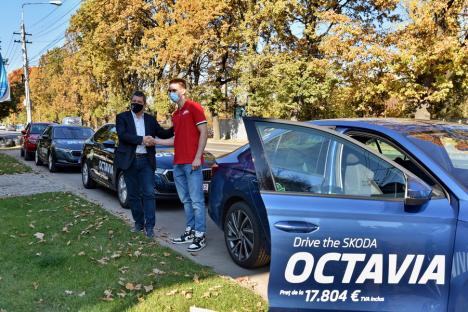 Parteneriat pentru victorie: Sportivii de la CSM Oradea au primit noi cai putere marca Skoda, de la AutoGrand (FOTO / VIDEO)