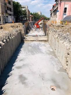 Au fost finalizate săpăturile la pasajul subteran din Bulevardul Magheru din Oradea (FOTO)