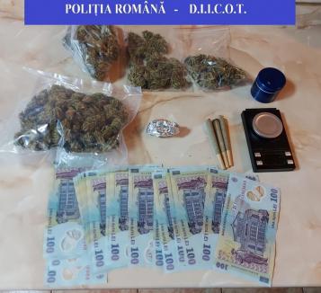 Flagrant în Oradea: Peste 1 kilogram de cannabis ridicat, două persoane au fost reținute (FOTO)