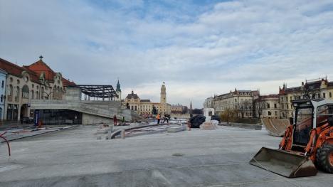 În ce stadiu sunt lucrările la piaţeta de pe strada Independenţei din Oradea (FOTO)