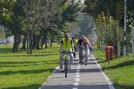 Viceprimarul Huszar Istvan a prezentat pe două roţi stadiul de realizare a pistelor pentru biciclete (FOTO)