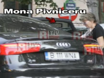 Mona Pivniceru, fotografiată urcându-se în maşina fiului lui Năstase