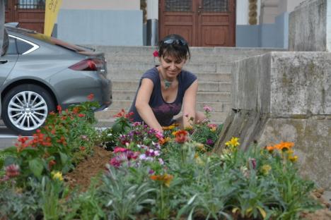 Voluntariat. 20 de orădeni au plantat flori în piaţa Ferdinand într-o acţiune de înfrumuseţare a oraşului (FOTO / VIDEO)