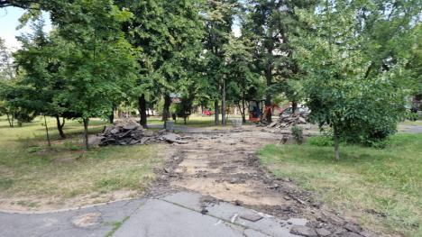Au început lucrările de modernizare a parcului Petőfi din Oradea (FOTO)