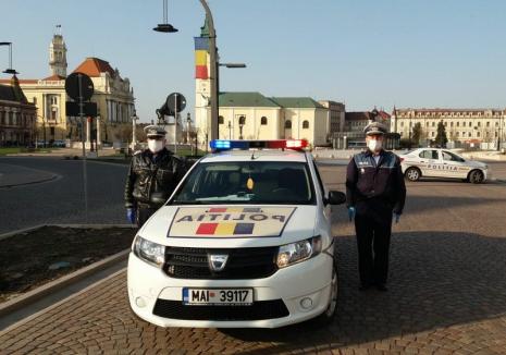 Deşteaptă-te, române! Imnul României răsună din maşinile de Poliţie inclusiv în Oradea (VIDEO)