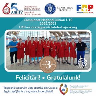 Poloiștii U19 ai clubului Crişul Oradea au cucerit medaliile de bronz (FOTO)
