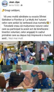 Iresponsabil: Un primar din Giurgiu s-a îmbrățișat cu bătrânii cărora le-a dus alimente (FOTO)
