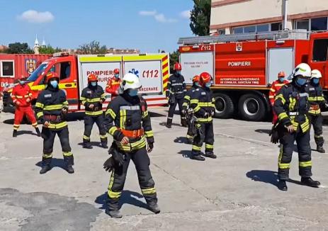 Pompieri la modă: Militarii ISU Timiş au dansat pe 'Jerusalema' (VIDEO)