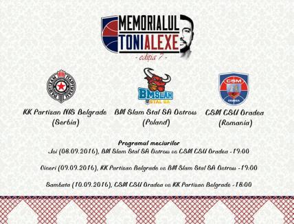 CSM Oradea va organiza o nouă ediţie a Memorialului Antonio Alexe la baschet masculin