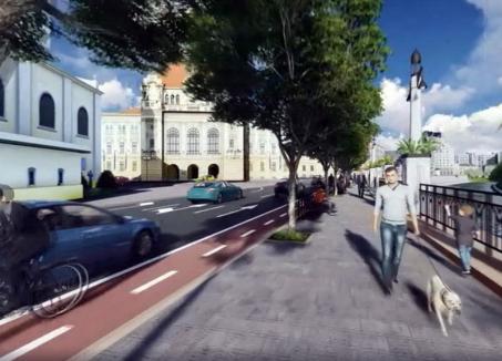 Proiectul modificat al malului Crişului Repede prevede copaci mari crescând din trotuar. Vezi cum va arăta! (FOTO / VIDEO)
