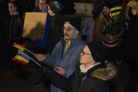 La Oradea s-a citit 'declaraţia bihorenilor cinstiţi şi responsabili', care cer demisia Guvernului şi alegeri anticipate (FOTO/VIDEO)