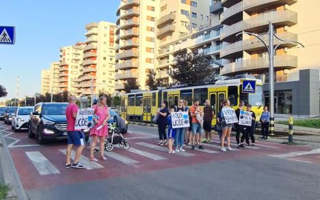 Nu se lasă: Un nou protest pentru montarea unui semafor pe una dintre cele mai periculoase treceri de pietoni din Oradea (FOTO/VIDEO)