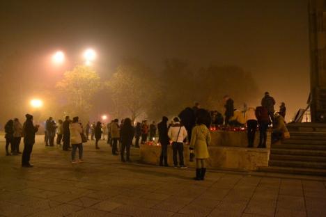 Protest îndoliat, sâmbătă seara, în Parcul 1 Decembrie (FOTO)