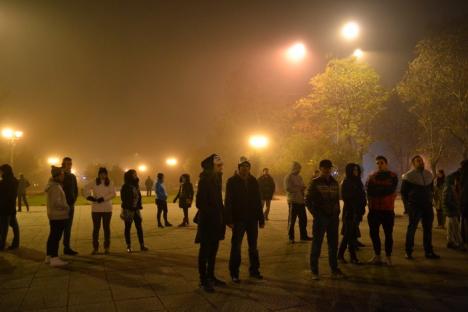 Protest îndoliat, sâmbătă seara, în Parcul 1 Decembrie (FOTO)