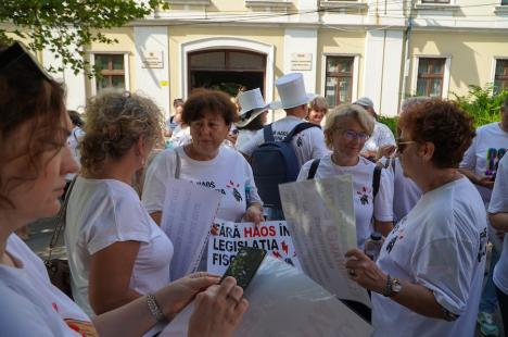 Contabilii din Bihor protestează împotriva haosului din legislația fiscală: Peste 250 de persoane s-au strâns în centrul Oradiei (FOTO/VIDEO)