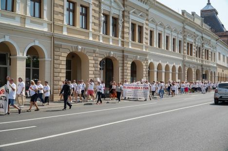 Contabilii din Bihor protestează împotriva haosului din legislația fiscală: Peste 250 de persoane s-au strâns în centrul Oradiei (FOTO/VIDEO)