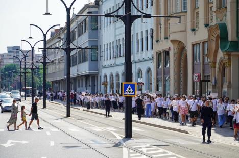 Contabilii din Bihor protestează împotriva haosului din legislația fiscală: Peste 250 de persoane s-au strâns în centrul Oradiei (FOTO/VIDEO)