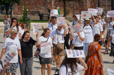 Contabilii din Bihor protestează împotriva haosului din legislația fiscală: Peste 250 de persoane s-au strâns în centrul Oradiei (FOTO/VIDEO)