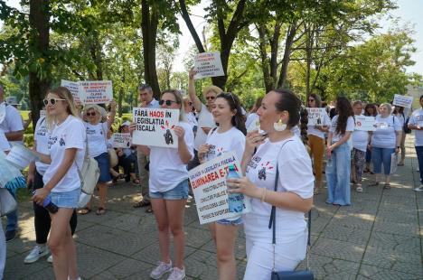 Contabilii din Bihor protestează împotriva haosului din legislația fiscală: Peste 250 de persoane s-au strâns în centrul Oradiei (FOTO/VIDEO)