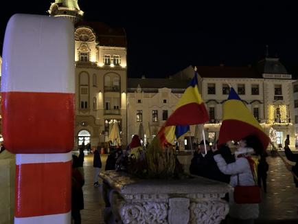 O primă manifestație pro-Georgescu în Oradea: „Este trup și suflet alături de popor” (FOTO/VIDEO)